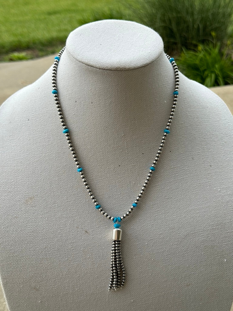 20" Navajo Tassle with Turquoise