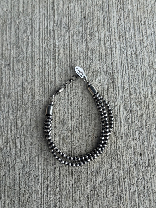 3 strand 7" 4mm sterling Pearl