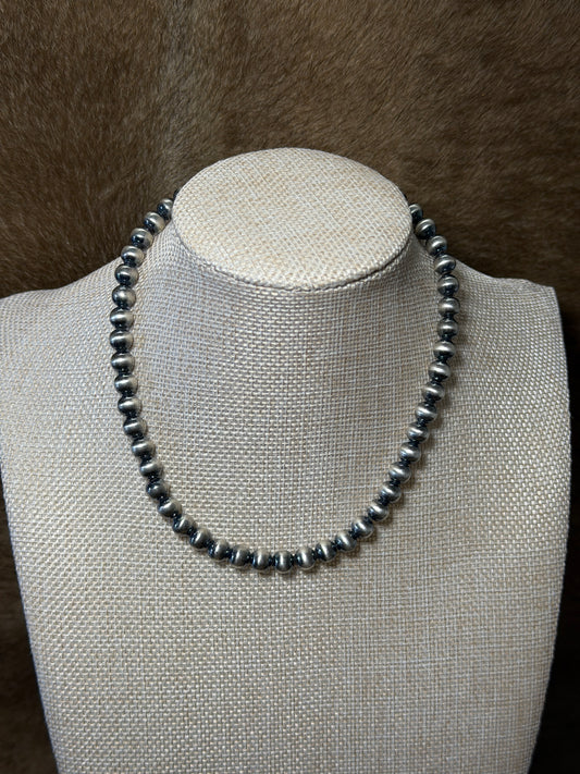 14” 7mm Silver Plated Pearls