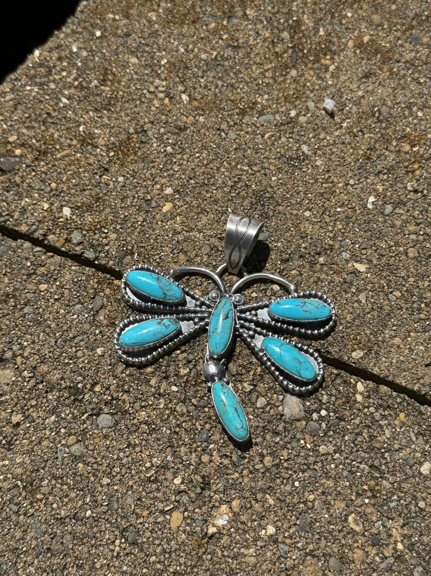 Kingman Turquoise Dragonfly Pendant