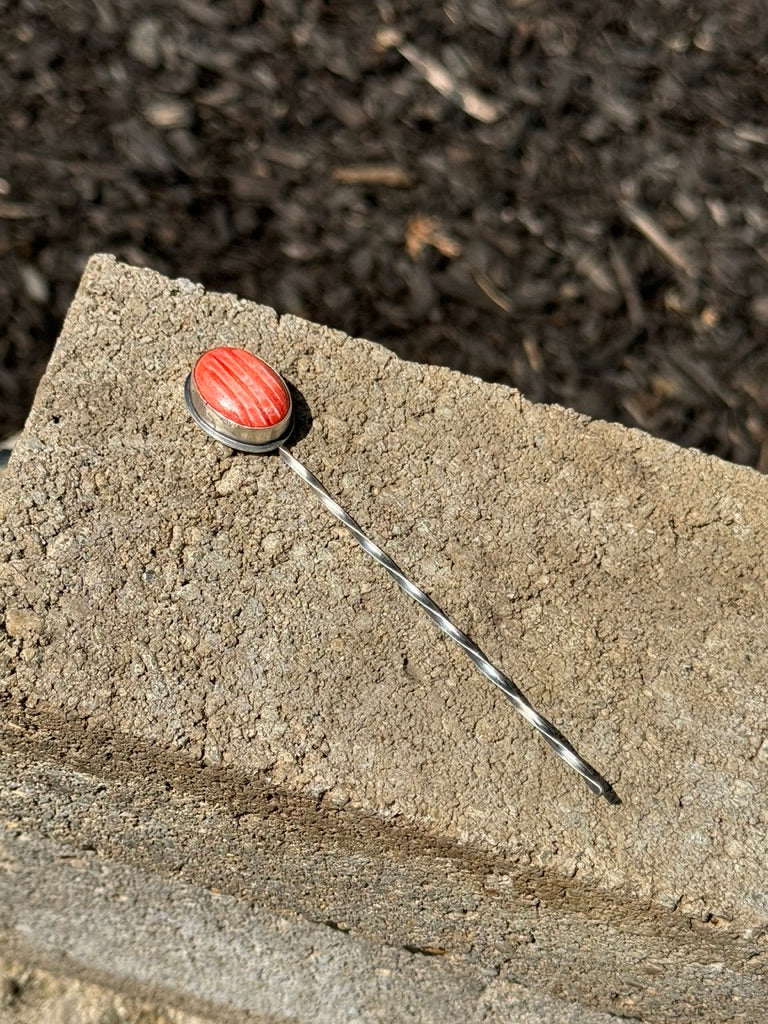 Red Spiny Hat/Hair Pin