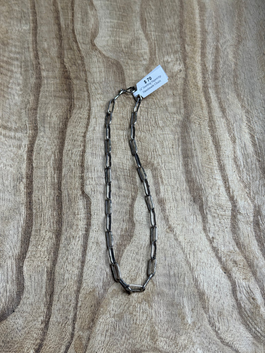 14" Sterling Handmade Paperclip Chain