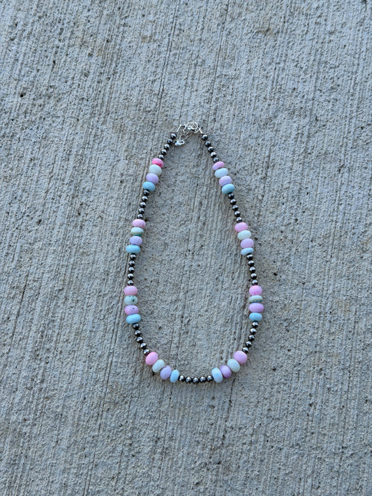 14.5-16" Pearl & Multi Color Opal