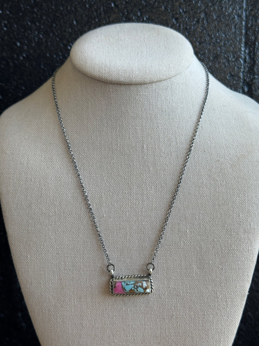 18” Cotton Candy Bar Necklace
