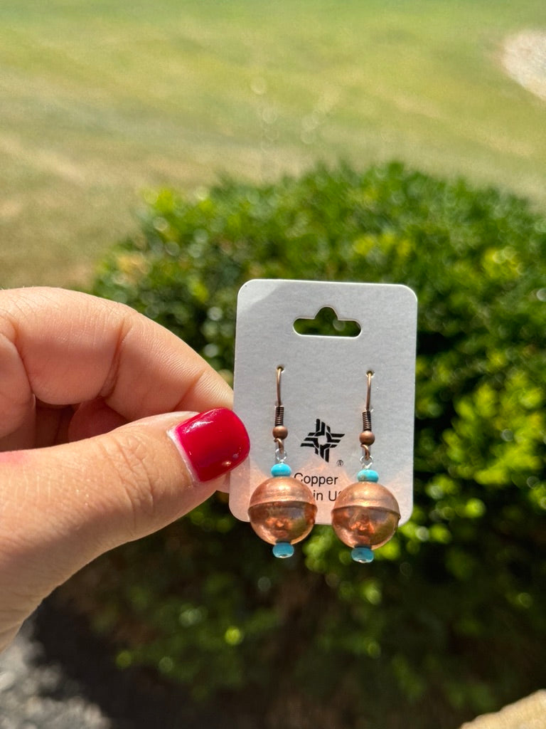 Copper Pearl Earrings