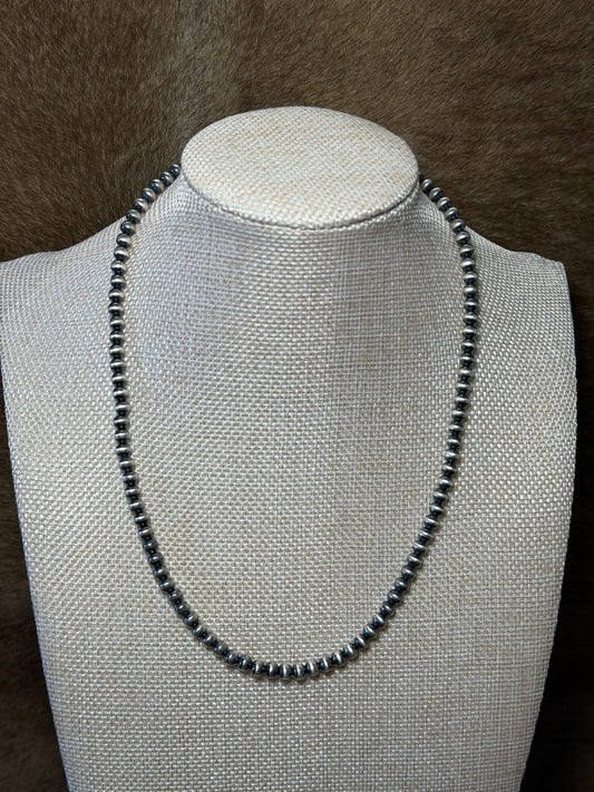 18” 5mm Silver Plated Pearls