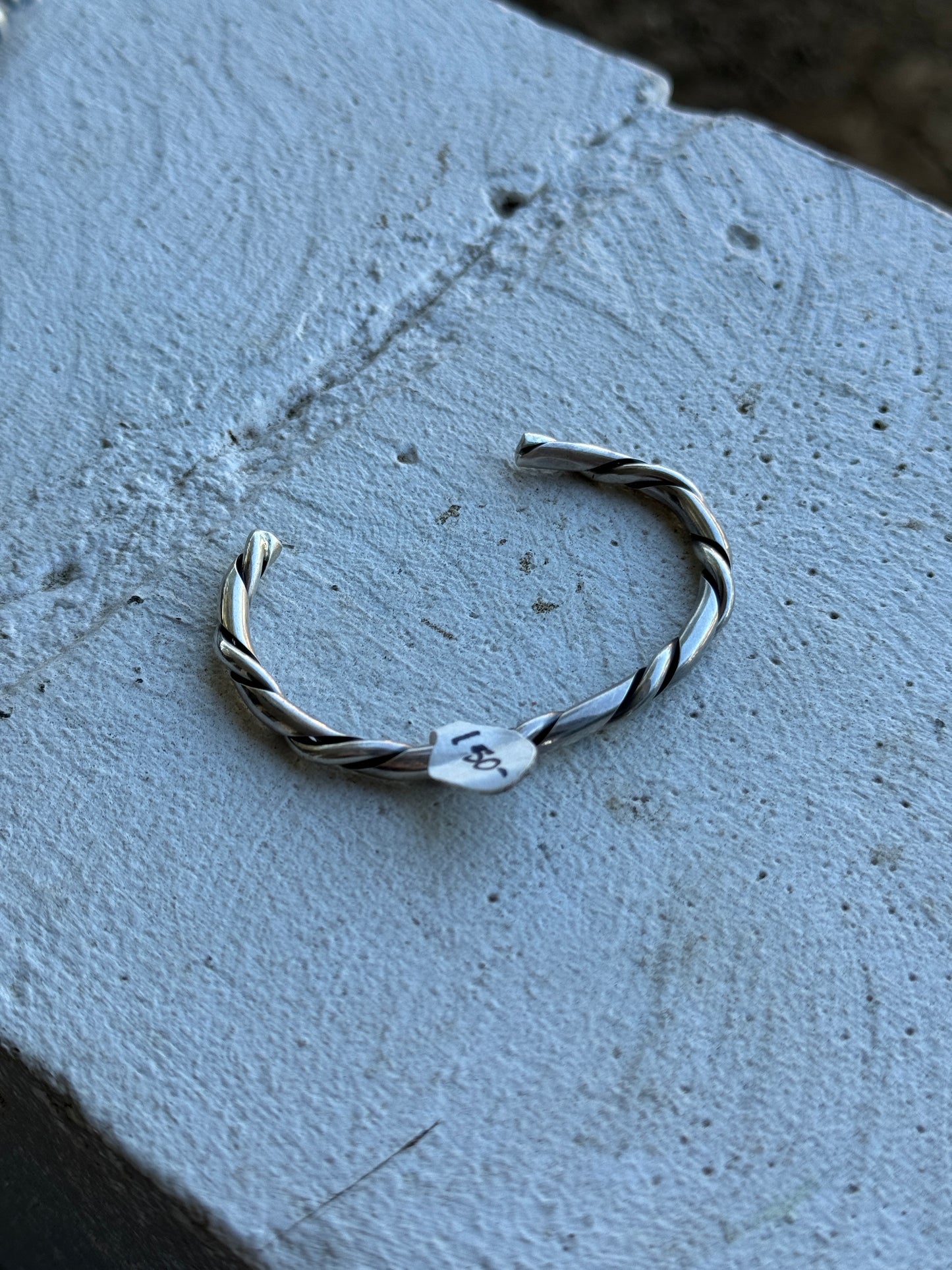 Thick Rope Sterling Cuff