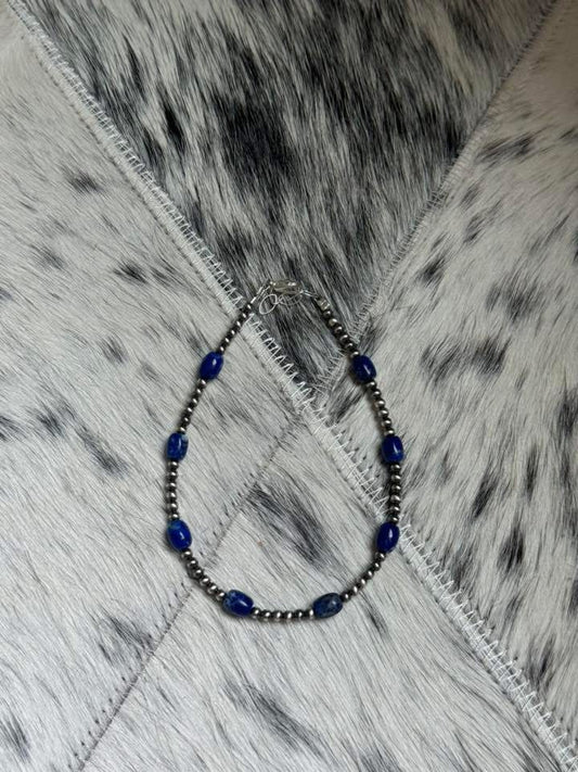 9-10” Blue Lapis Anklet