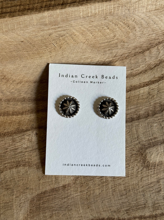Large Detail Concho Earrings