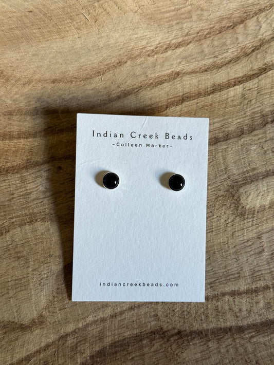 8mm Black Onyx Studs