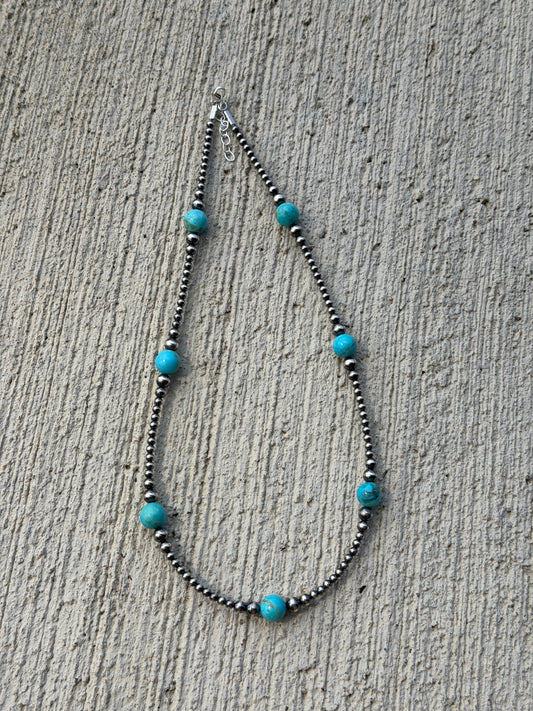17-18.5” Pearl & Turquoise