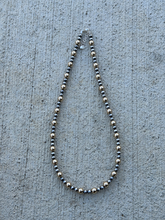 19.5-21" Sterling Pearl & Gold
