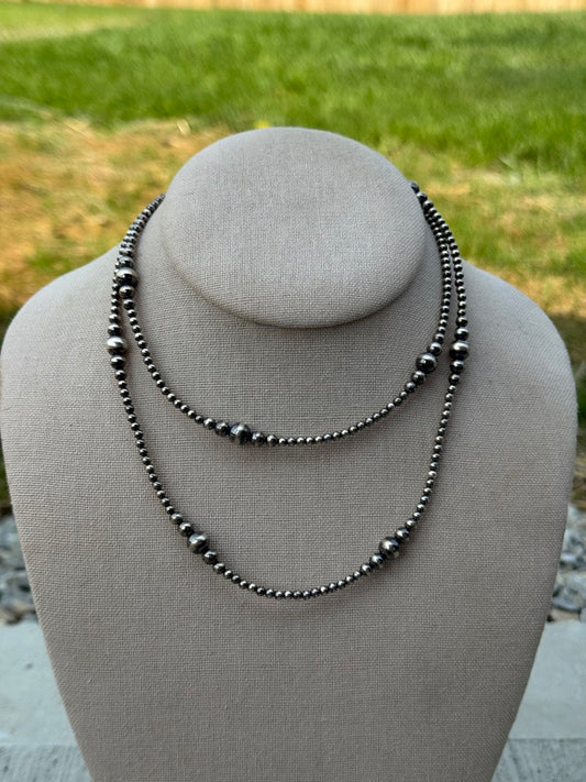 30" 3-7mm Sterling Pearl