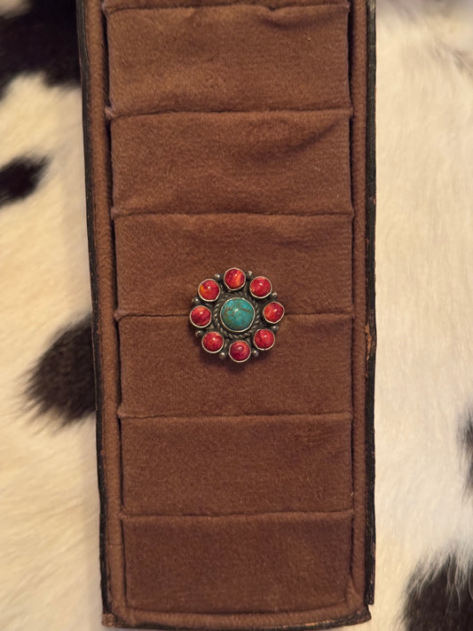 Adjustable Spiny/Turquoise ring