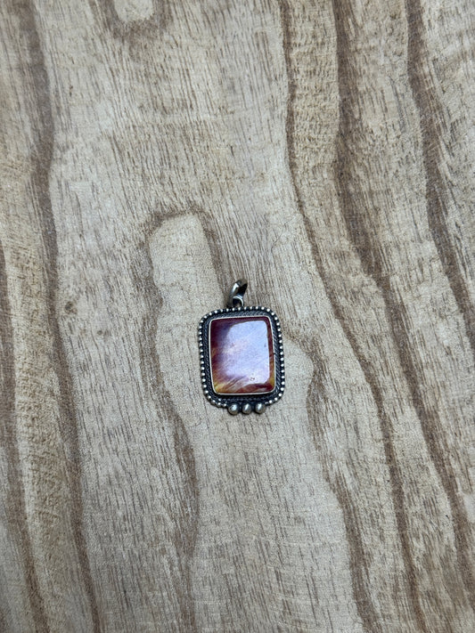 Purple Spiny Square Pendant