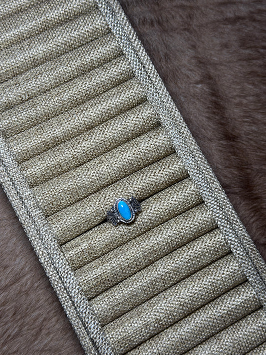 Sz 7.75 Turquoise Detail Ring
