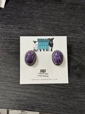 Charoite Studs