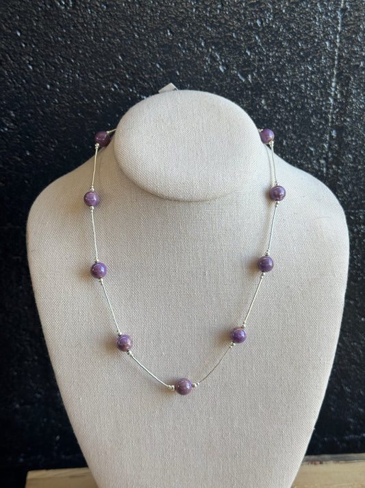 18” Liquid Silver & Phosphosiderite