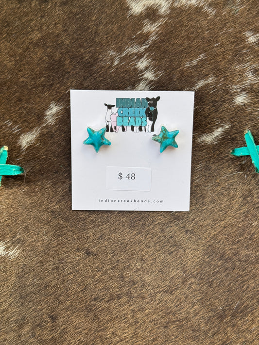 Turquoise Star Earrings
