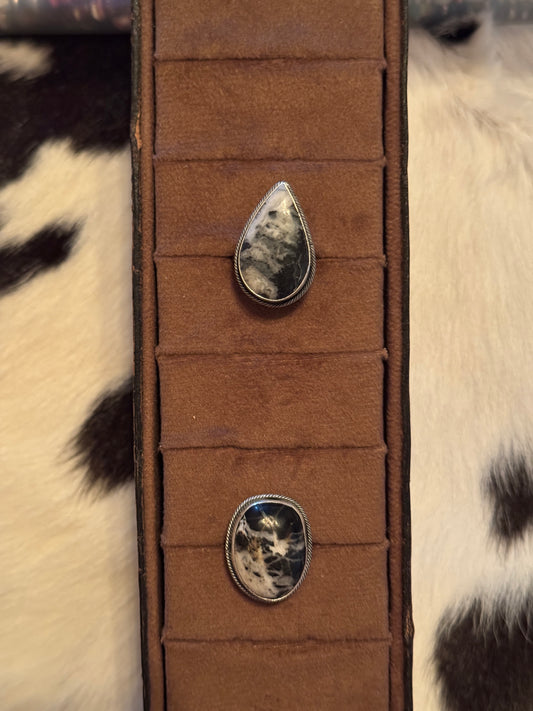 Adjustable White Buffalo Ring