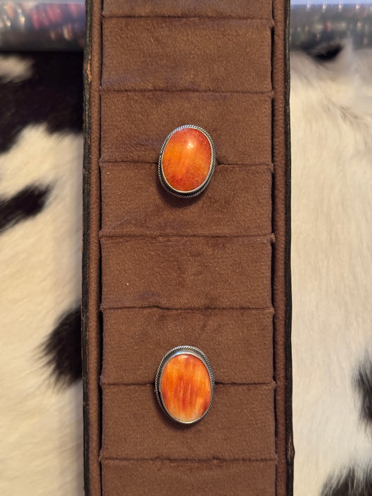 Adjustable Orange Spiny Ring