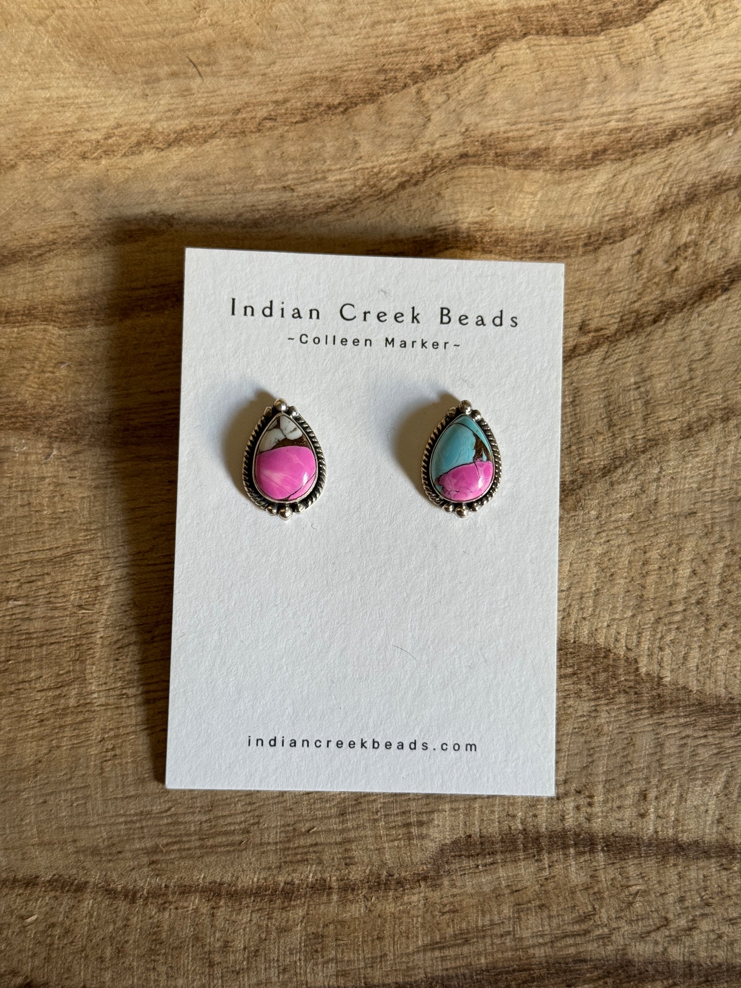Cotton Candy Teadrop Earrings