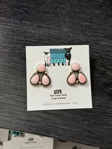 Pink Conch Studs