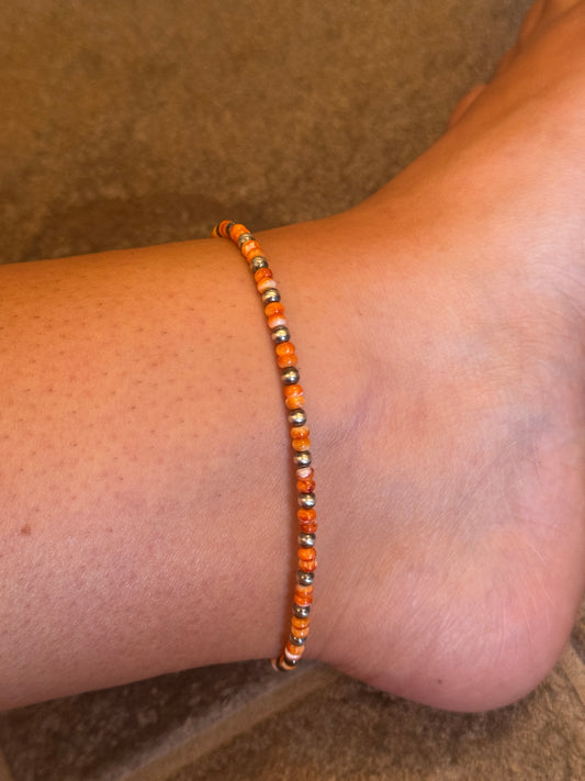 11” Orange Spiny Anklet