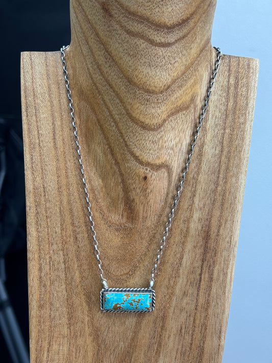 18" Turquoise Bar Necklace