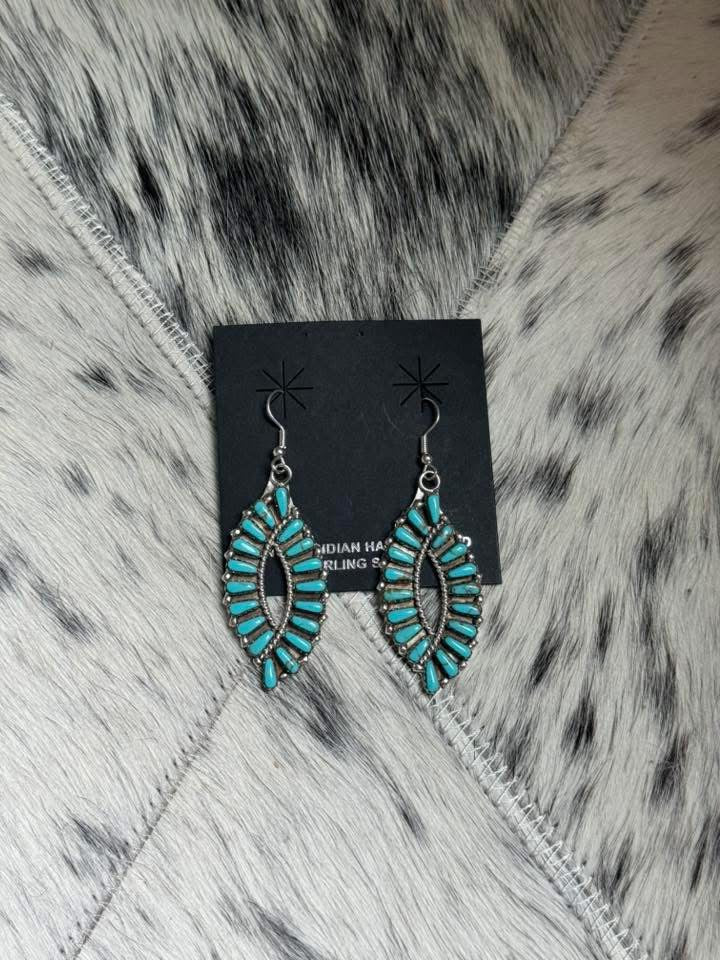 Kingman Turquoise Cluster Dangles