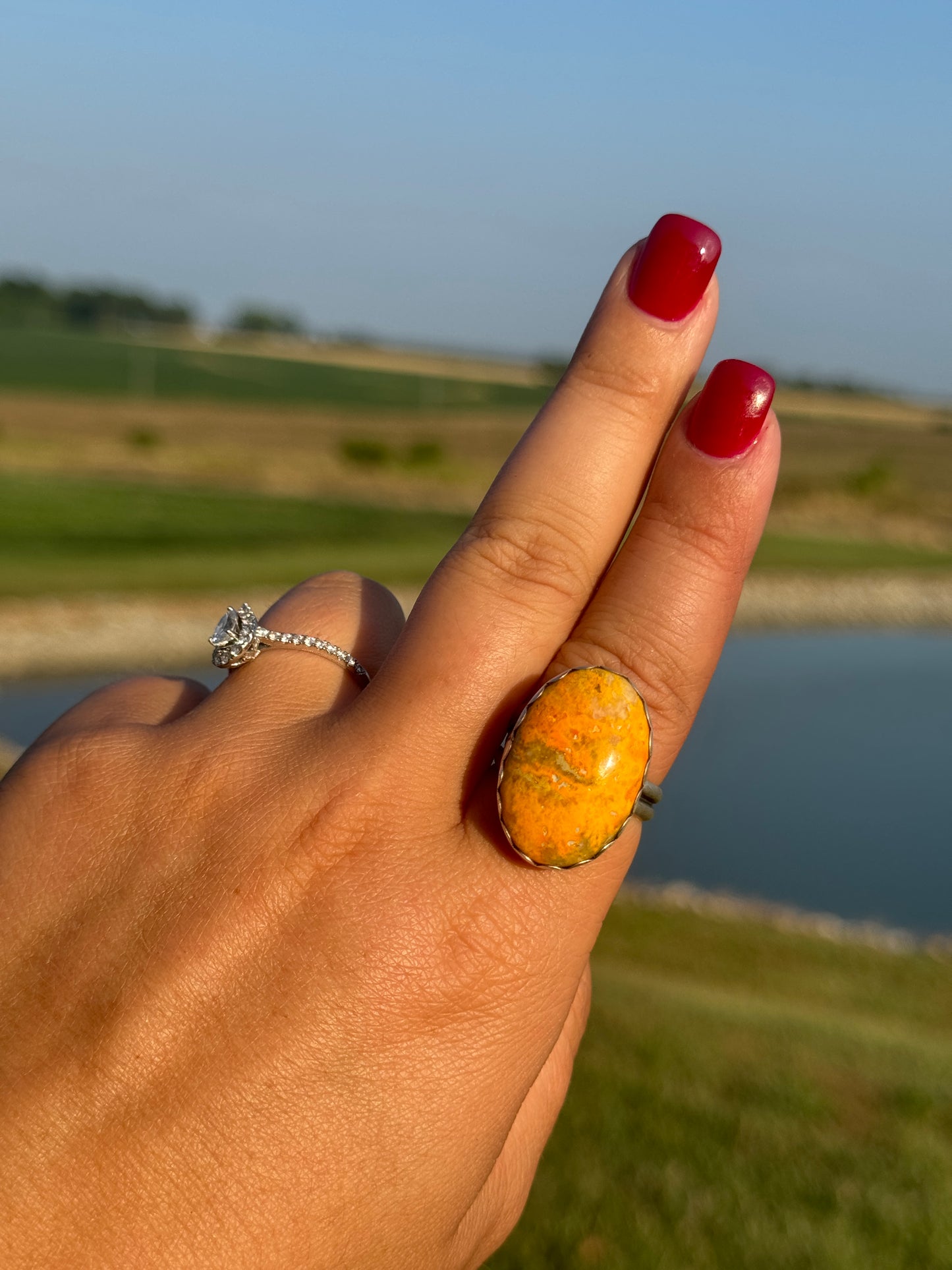 Bumblebee Jasper Adjustable Ring