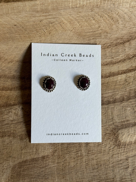 Purple Spiny Earrings