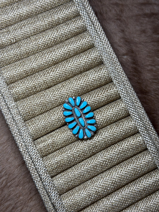 Sz 5.5 Turquoise Cluster Ring