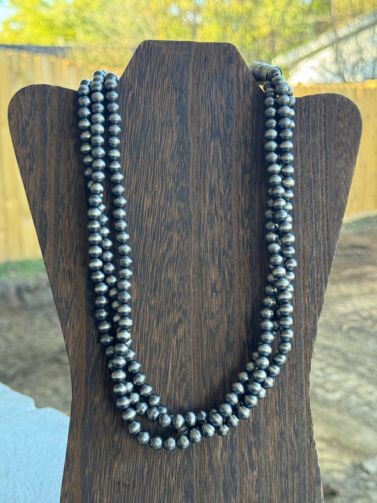 24” 8mm Triple Strand Pearls