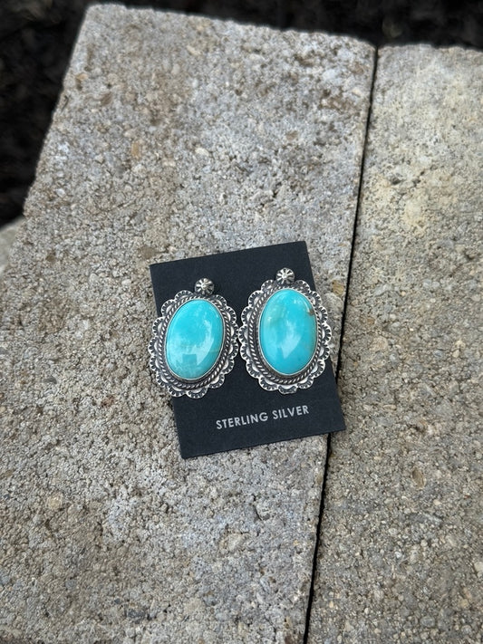 Kingman Turquoise Detail Earrings