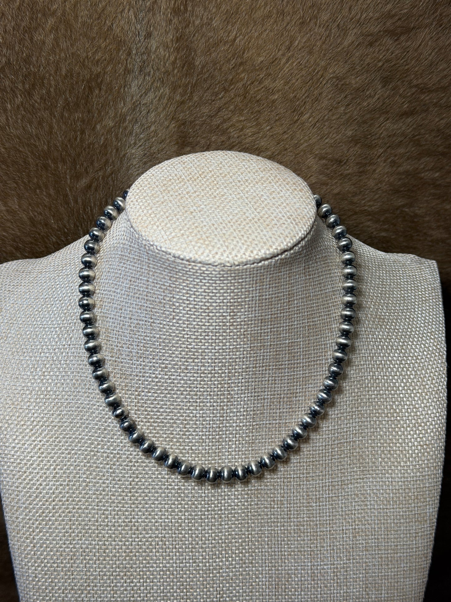 14” 6mm Silver Plated Pearls