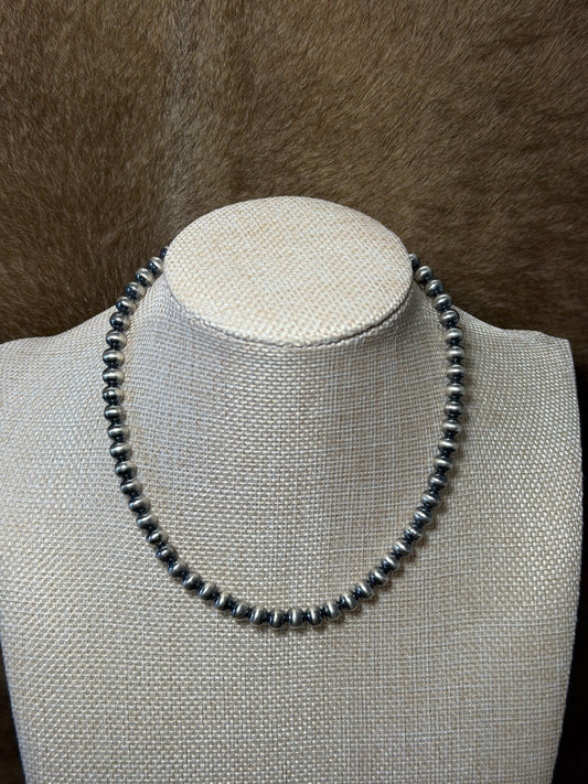 14” 6mm Silver Plated Pearls