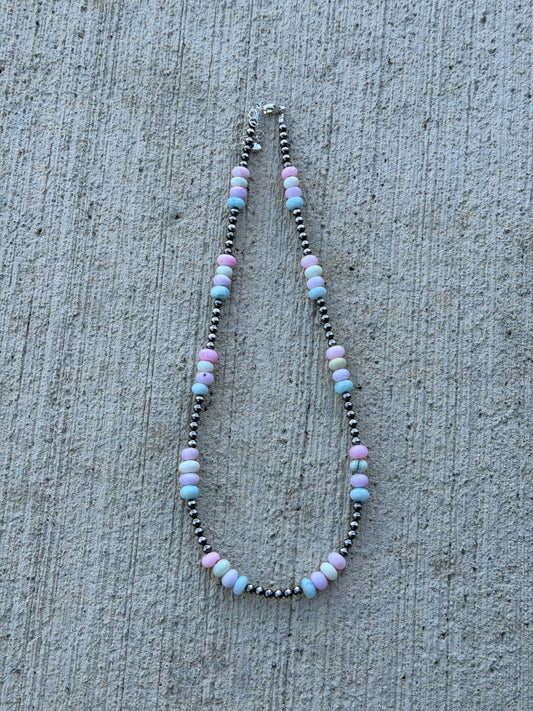 19-20.5" Pearl & Multi Color Opal