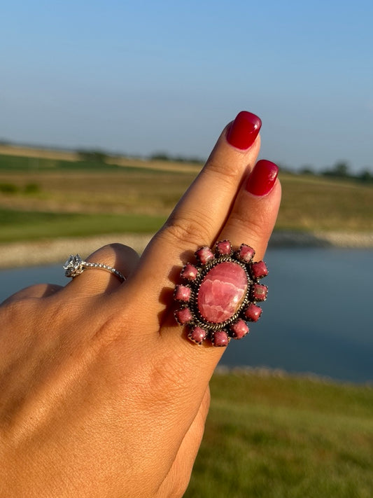 Rhodonite Adjustable Ring