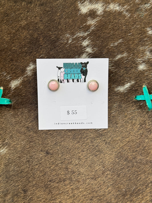 Pink Conch Earrings