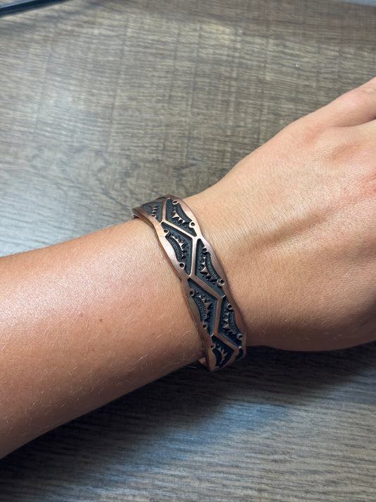 Copper & Oxidized Cuff
