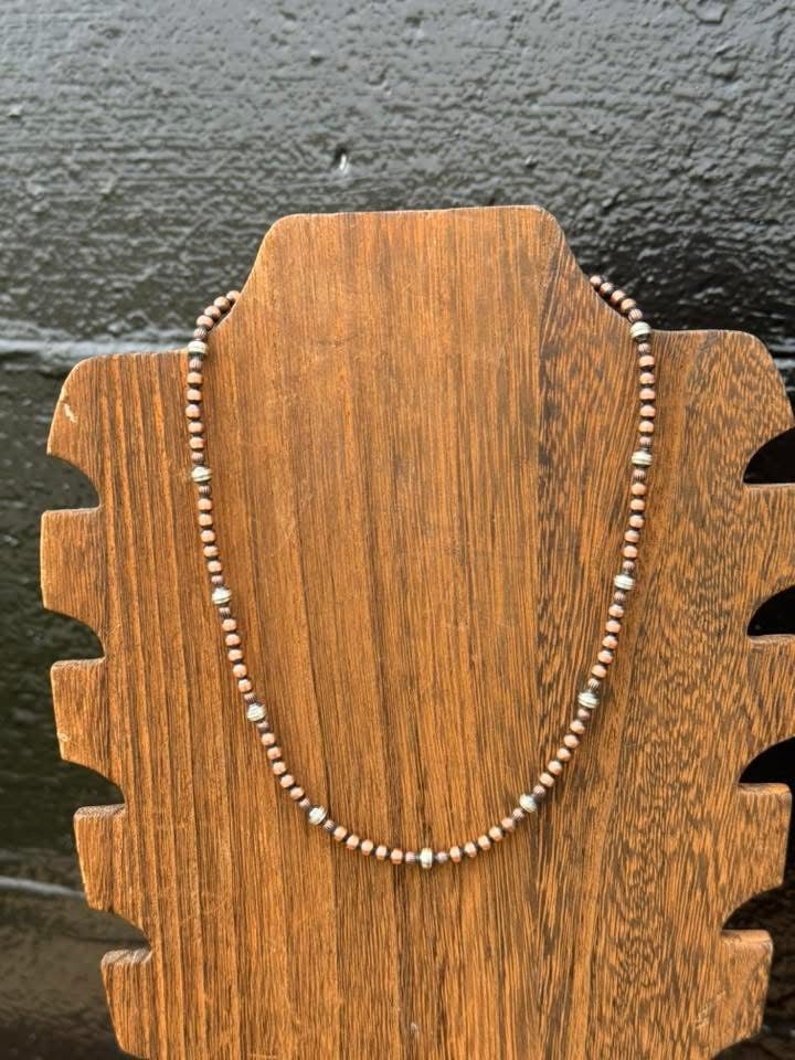 16-18” Copper & Sterling Pearls