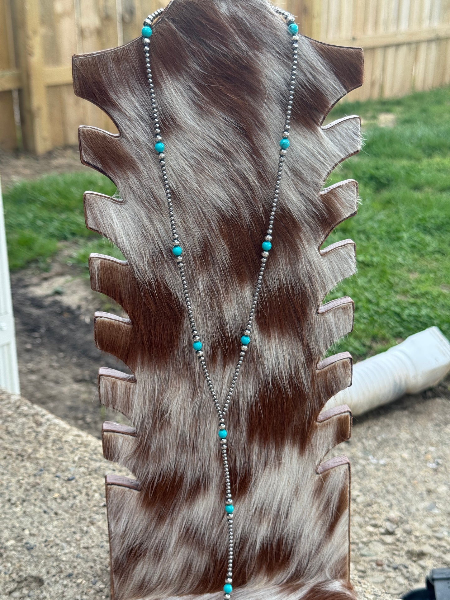 24” Pearl & Turquoise Lariat
