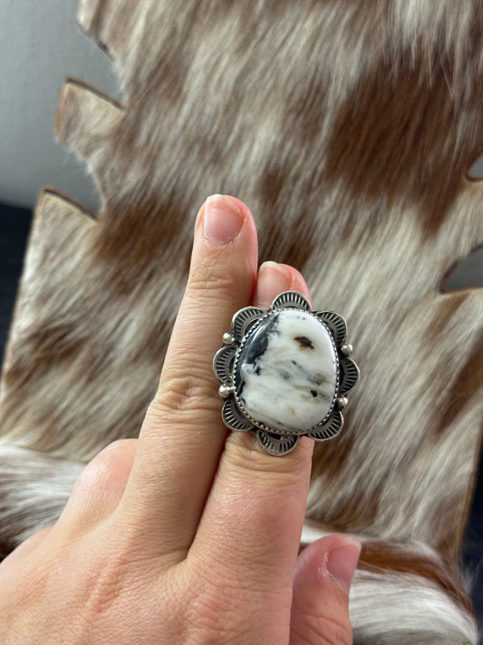 White Buffalo Adjustable RIng