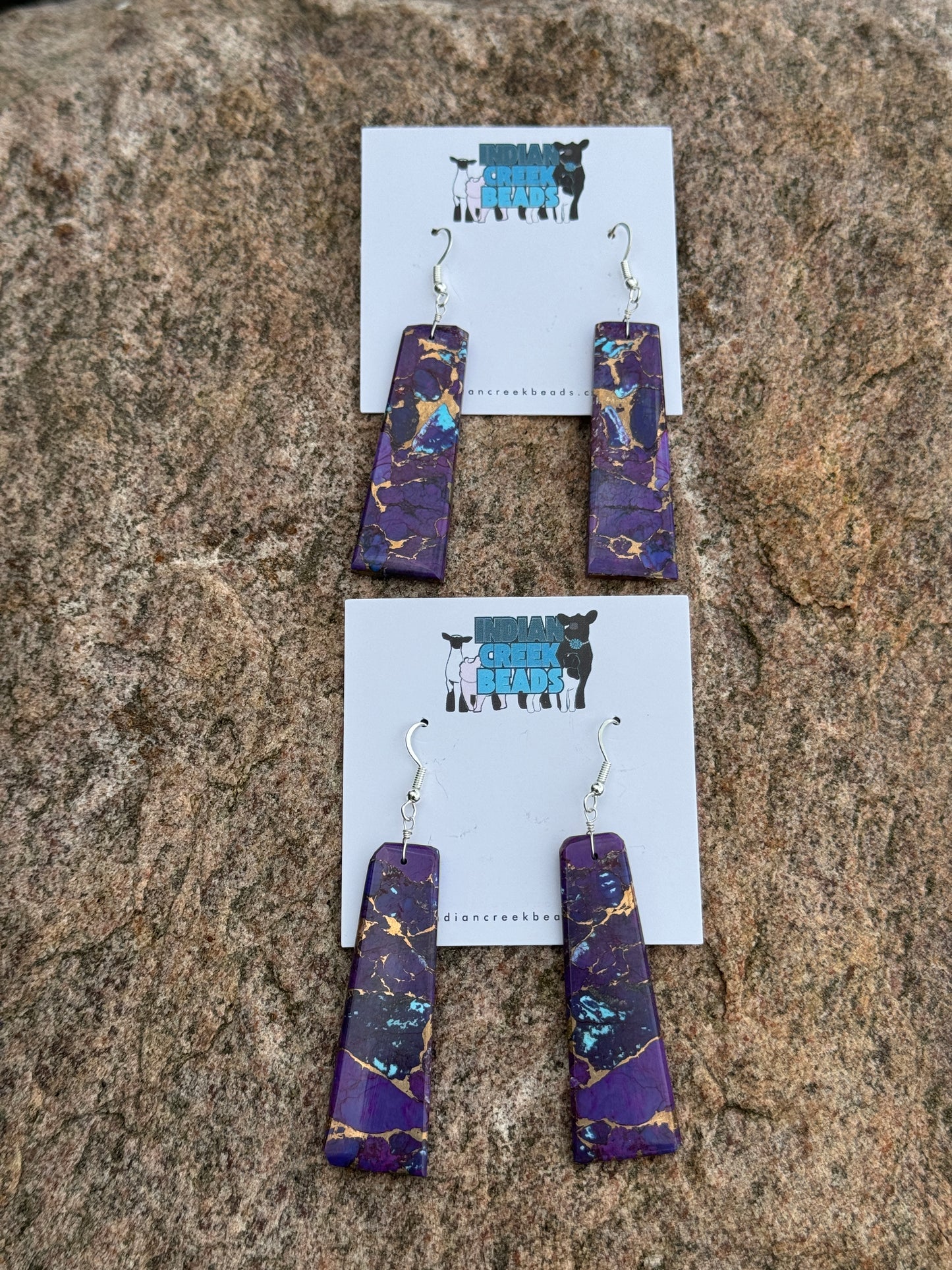 Multi-Stone Slab Earrings