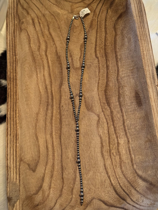 20" 4-8mm Sterling Pearl Lariat