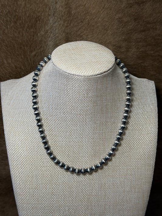 16” 7mm Silver Plated Pearls