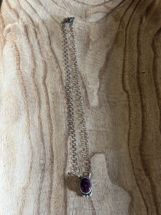 20" Purple Spiny Necklace