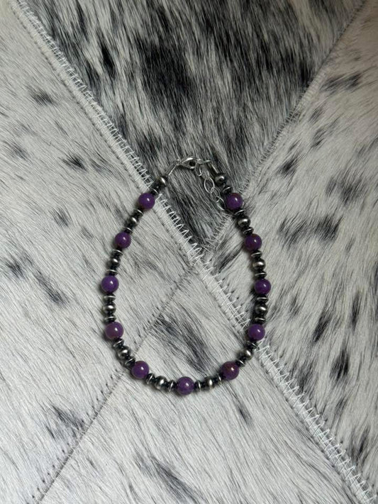 9-10” Purple Mohave Anklet