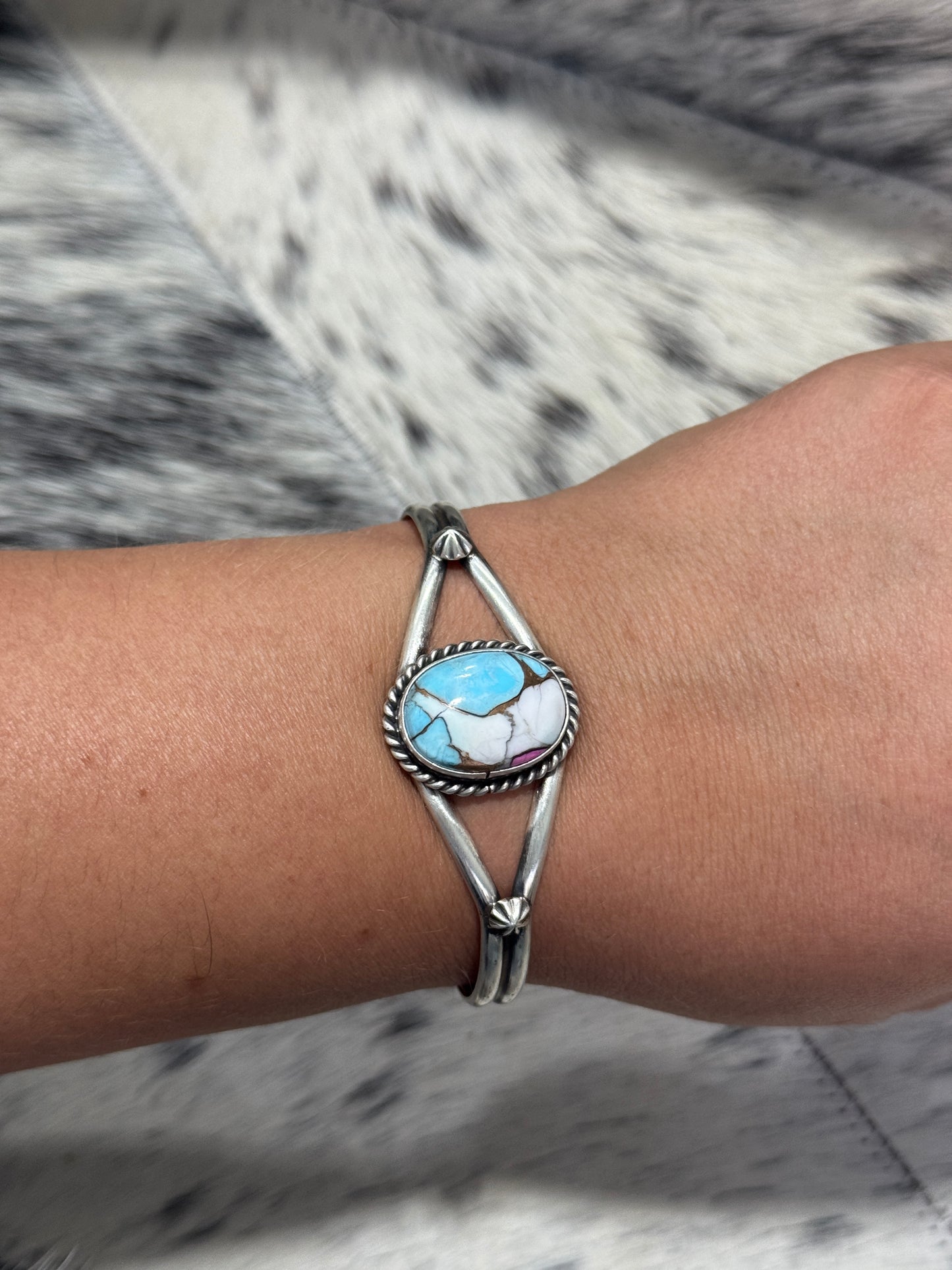 Cotton Candy Dahlia Cuff